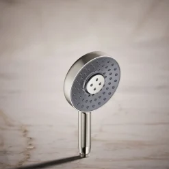Round three-function handshower, 2.5 gpm