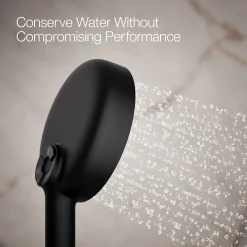 Round three-function handshower, 2.5 gpm