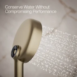 Round three-function handshower, 2.5 gpm