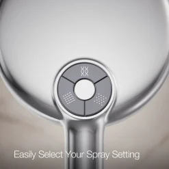 Round three-function handshower, 2.5 gpm