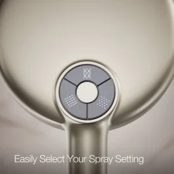 Round three-function handshower, 2.5 gpm