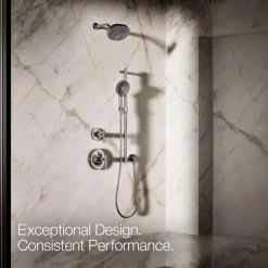 Round three-function handshower, 2.5 gpm