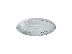 16" round undermount bathroom sink, no overflow