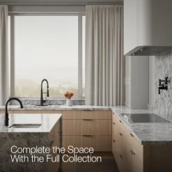 Semi-professional kitchen sink faucet with three-function sprayhead