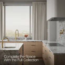 Semi-professional pull-down kitchen sink faucet with three-function sprayhead