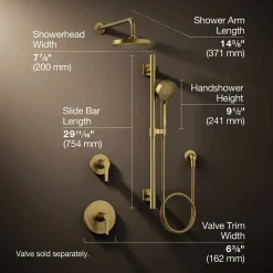 Showering kit, 2.5 gpm