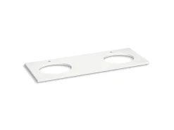 Silestone® quartz 61" vanity top with double oval cutouts