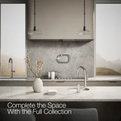Single-handle bar sink faucet with two-function extended-reach spout