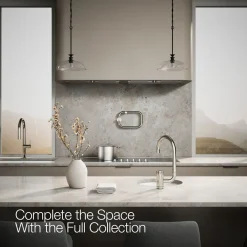 Single-handle bar sink faucet with two-function extended-reach spout