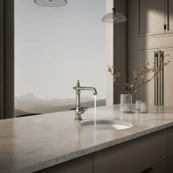 Single-handle bar sink faucet
