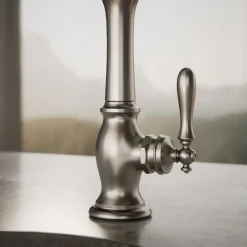 Single-handle bar sink faucet