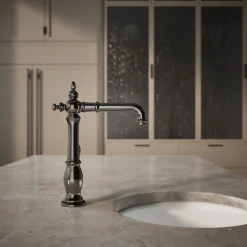 Single-handle bar sink faucet