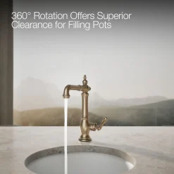Single-handle bar sink faucet