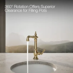 Single-handle bar sink faucet