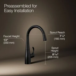 Single-handle bar sink faucet
