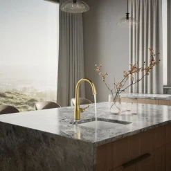 Single-handle bar sink faucet