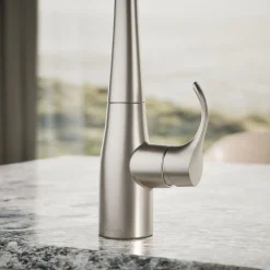 Single-handle bar sink faucet