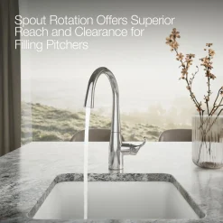 Single-handle bar sink faucet