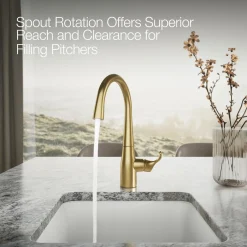 Single-handle bar sink faucet
