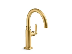 Single-handle bar sink faucet