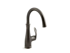 Single-handle bar sink faucet