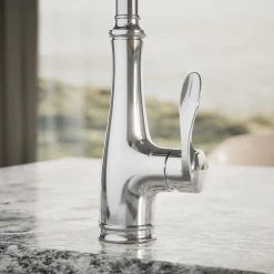 Single-handle bar sink faucet