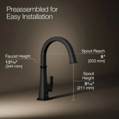 Single-handle bar sink faucet