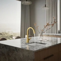 Single-handle bar sink faucet