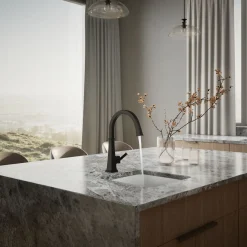 Single-handle bar sink faucet