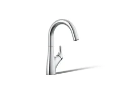 Single-handle bar sink faucet