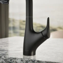 Single-handle bar sink faucet