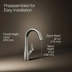 Single-handle bar sink faucet