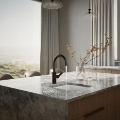 Single-handle bar sink faucet