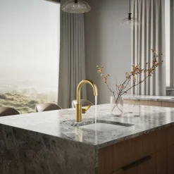 Single-handle bar sink faucet