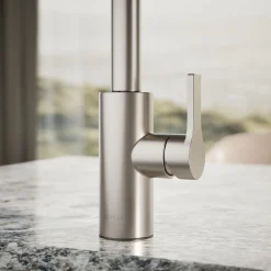 Single-handle bar sink faucet