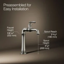 Single-handle bar sink faucet