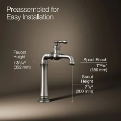 Single-handle bar sink faucet