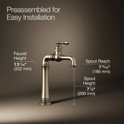 Single-handle bar sink faucet