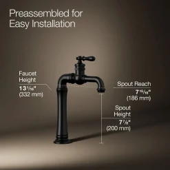 Single-handle bar sink faucet