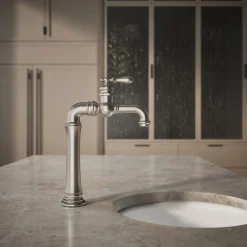Single-handle bar sink faucet