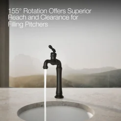 Single-handle bar sink faucet