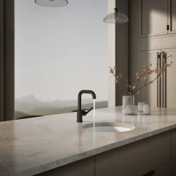 Single-handle bar sink faucet