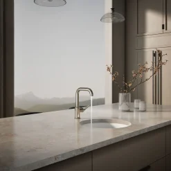 Single-handle bar sink faucet