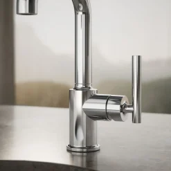 Single-handle bar sink faucet