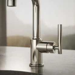 Single-handle bar sink faucet