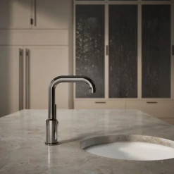 Single-handle bar sink faucet