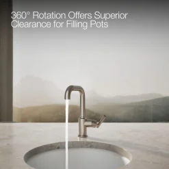 Single-handle bar sink faucet