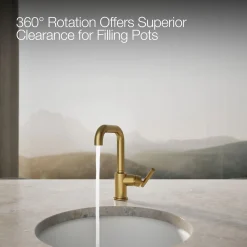 Single-handle bar sink faucet