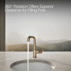 Single-handle bar sink faucet