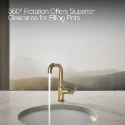 Single-handle bar sink faucet